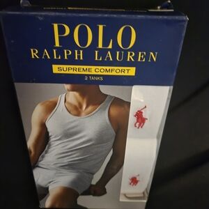 2 Pk Polo Ralph Lauren White Tanks